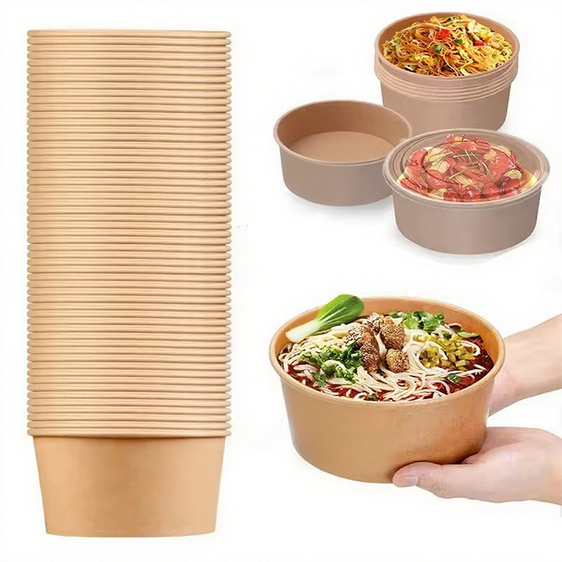 Meal Prep Plan - Bols ronds en papier Kraft, boîte