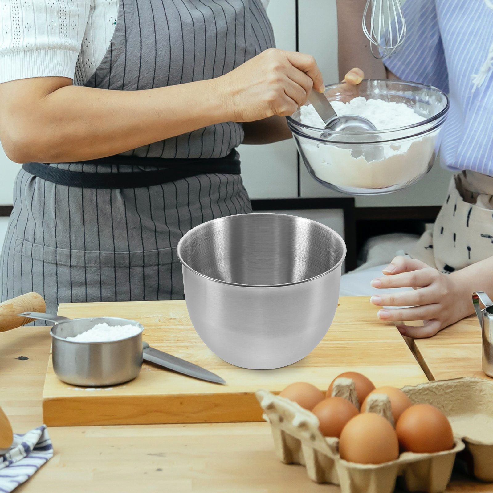 Meal Prep Food - Grand saladier en acier inoxydable épais