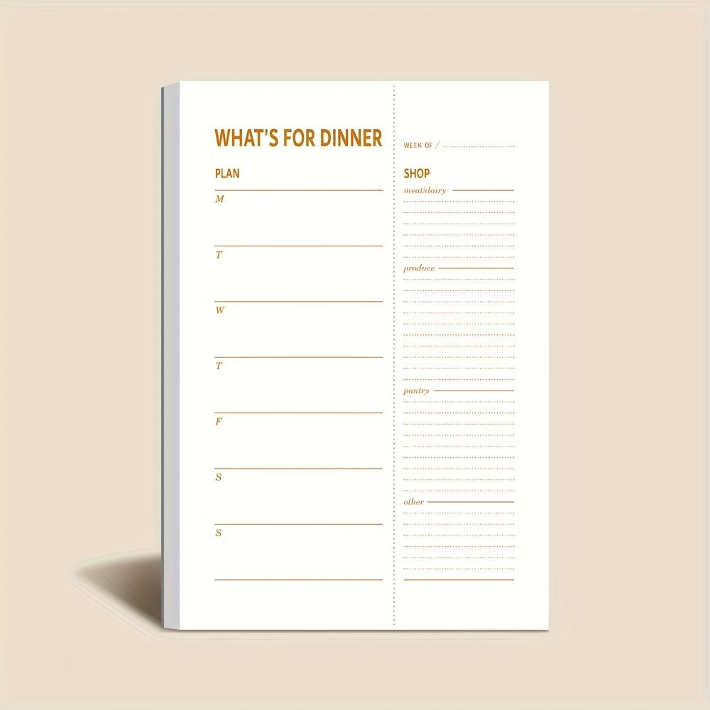 Meal Prep Menu - 1 carnet de planification alimentaire quotidienne,