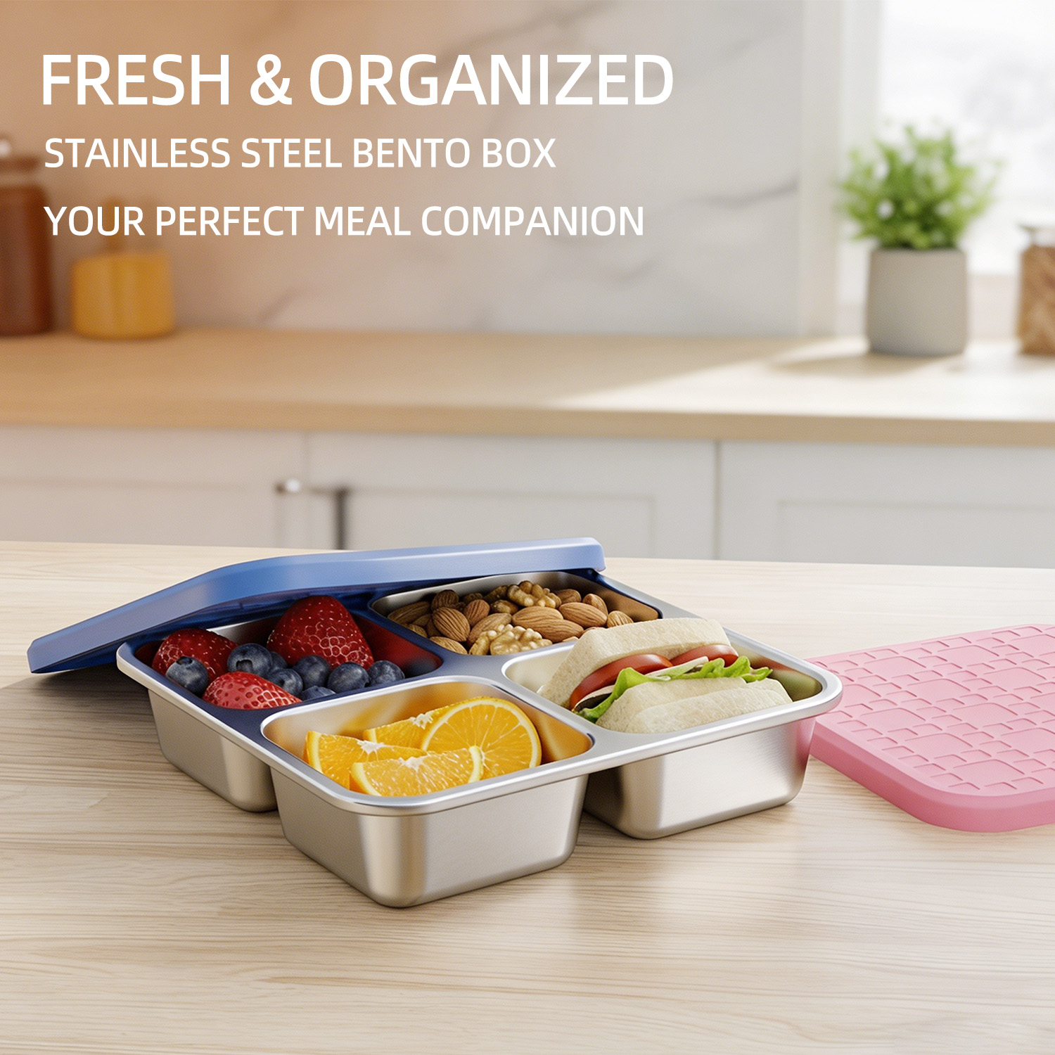 Meal Prep Lunch - Boîte à lunch divisée en acier