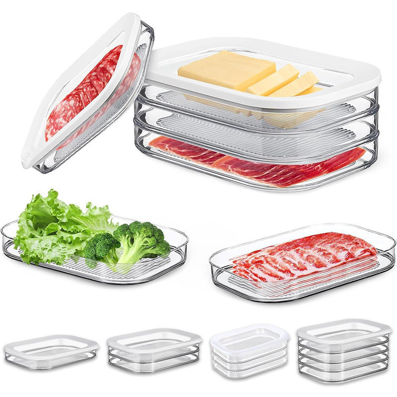Meal Prep Plan - Conteneur à viande empilable pour réfrigérateur
