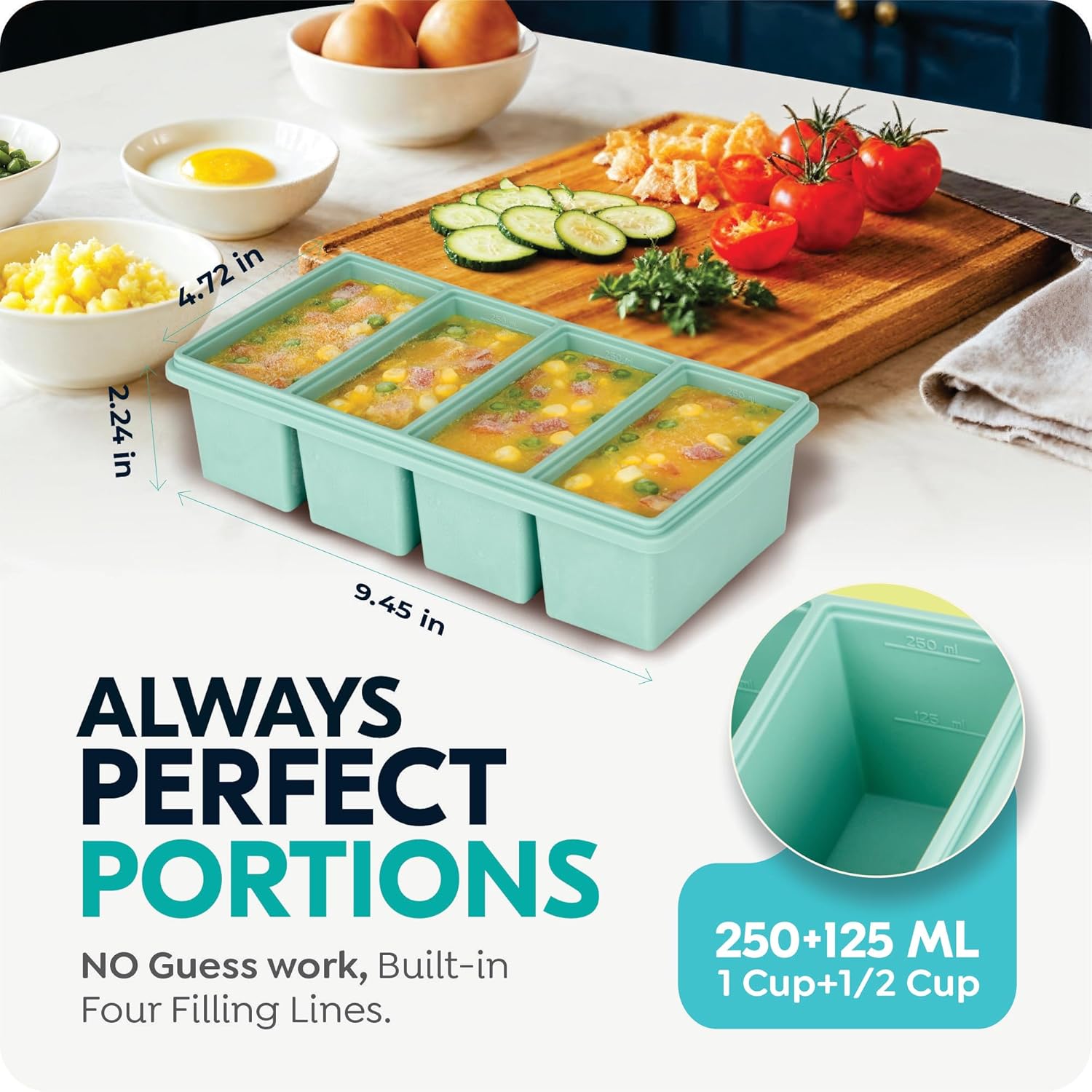 Bac de congélation en silicone - Meal Prep Template avis et prix