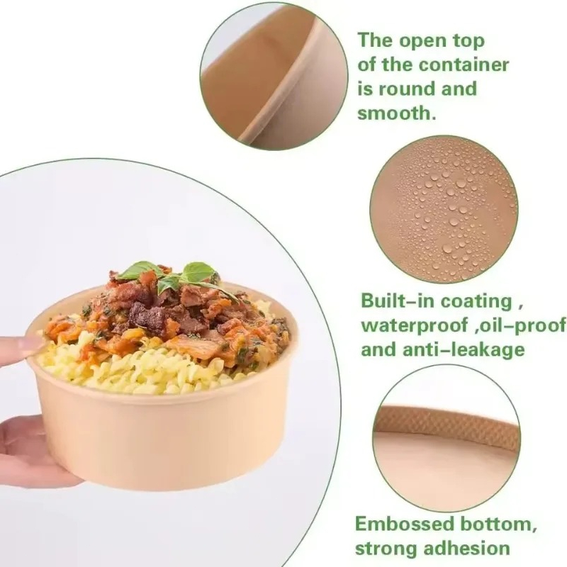 Bols ronds en papier Kraft jet - Meal Prep Plan avis et prix