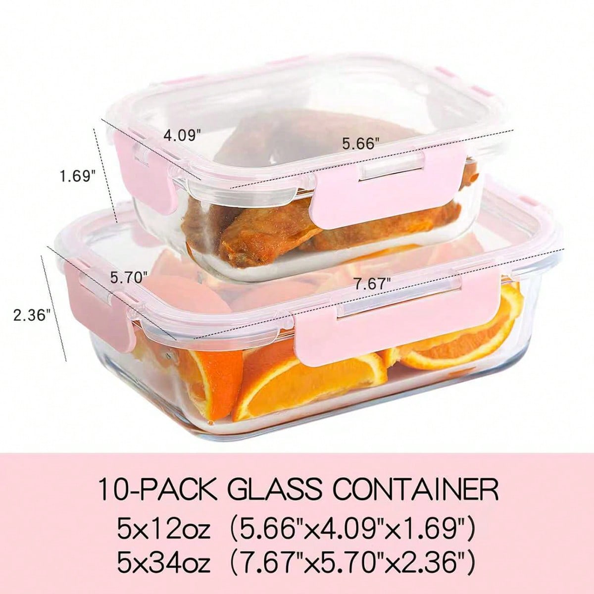 Lot de 10 récipients en verre  - Meal Prep Lunch avis et prix