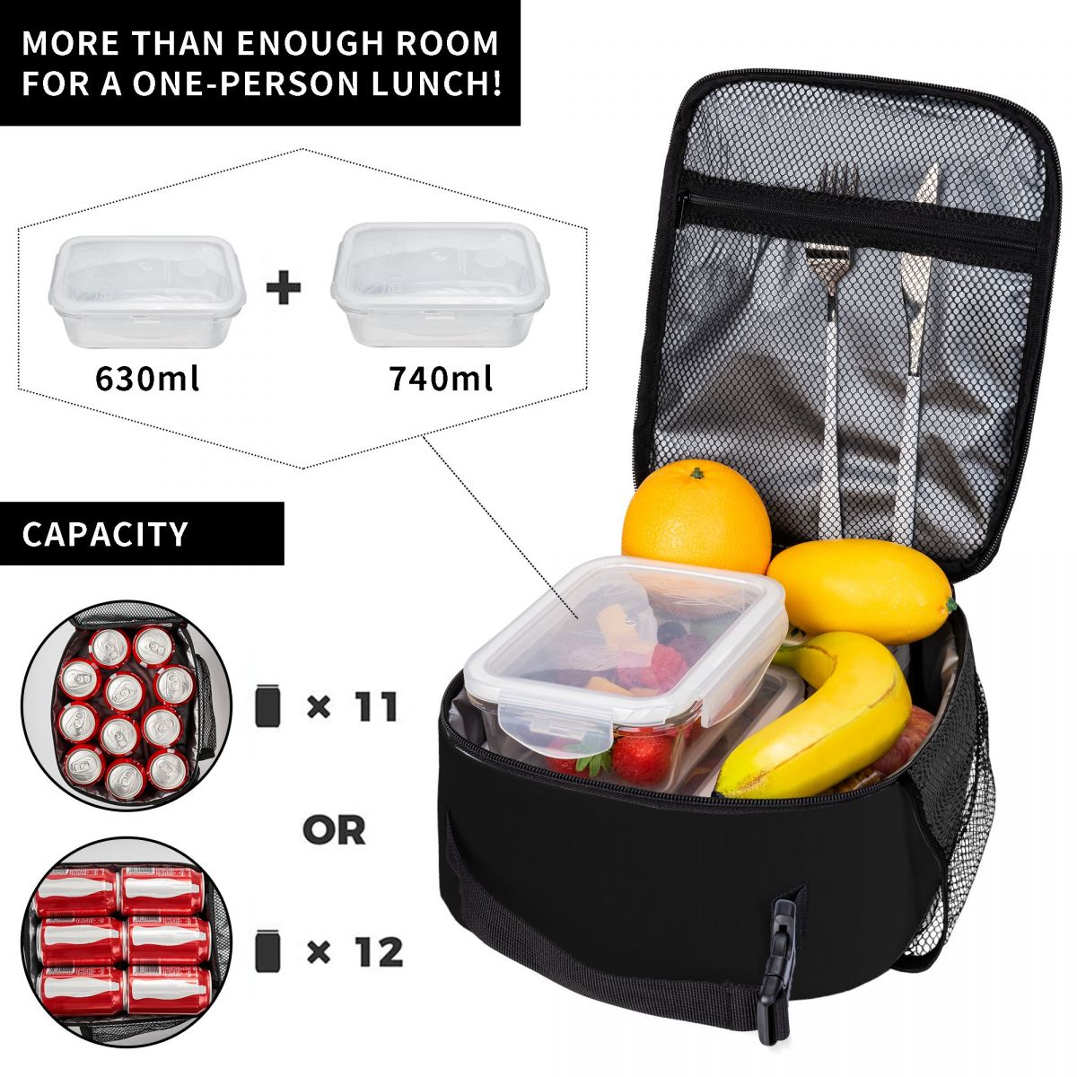 Sac à déjeuner compact à motif - Meal Prep Lunch avis et prix