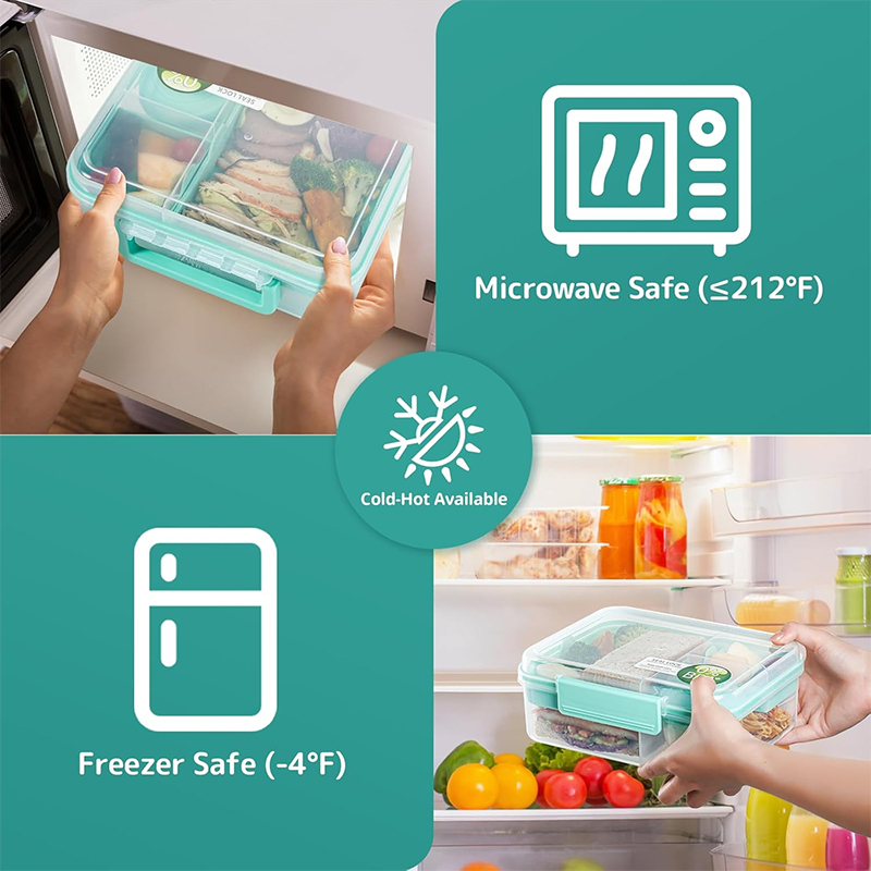 Boîte à lunch bento à 4 compar - Meal Prep Menu avis et prix