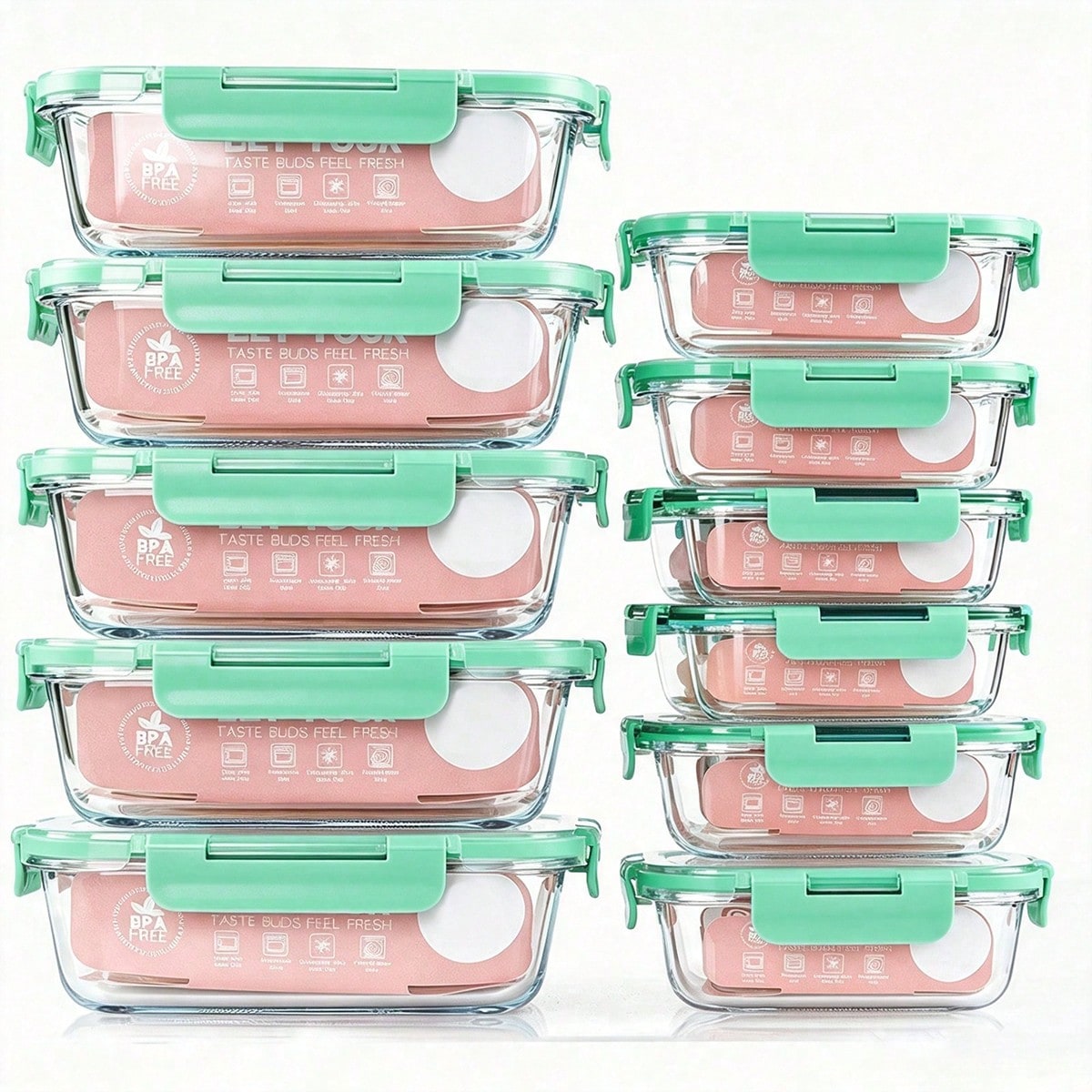 Lot de 10 récipients en verre  - Meal Prep Lunch avis et prix