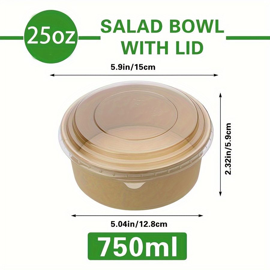 Bols en papier avec couvercles - Meal Prep Food avis et prix