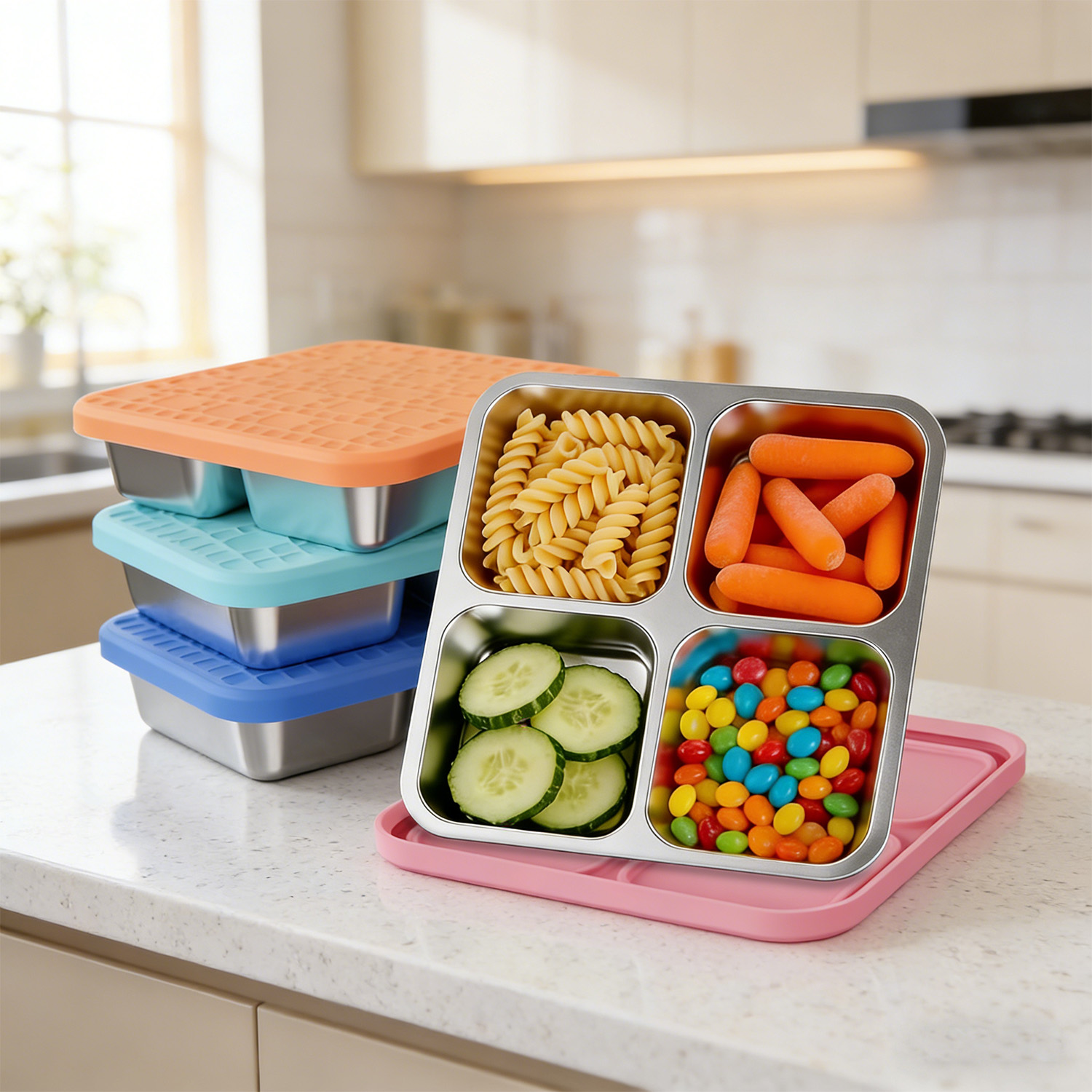 Boîte à lunch divisée en acier - Meal Prep Lunch avis et prix